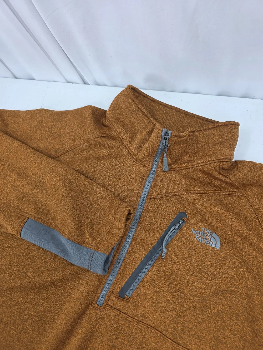 The North Face‎ Canyonlands 1/2 Zip Fleece Pullover Sweater XL Warm Orange A7L7.